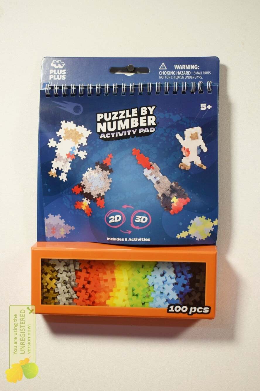 Plus-Plus Puzzle by Number Activity Pad Space